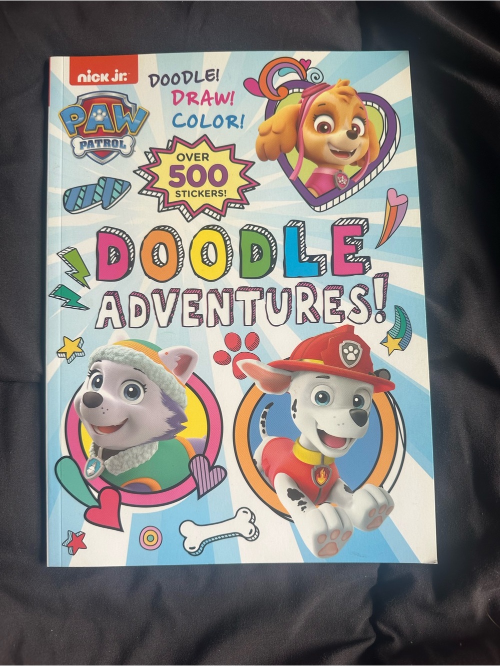 Paw Patrol Doodle Adventures! Coloring Book - Blue, Pink, Yellow